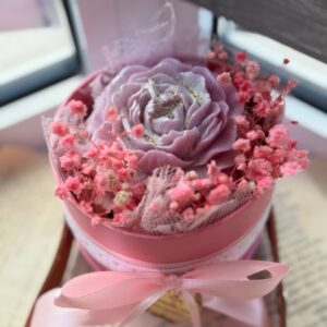 Κέρινη σύνθεση με παιώνια - Image 4