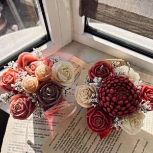 Κέρινη σύνθεση σε γυάλινο δοχείο - Image 3