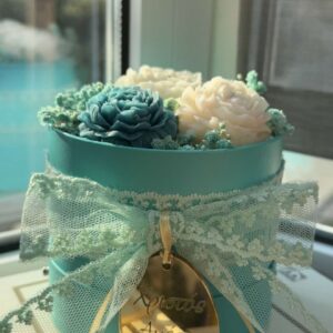 Κέρινη σύνθεση με παιώνιες - Image 5