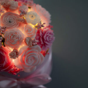Pink bouquet with lights - Image 4