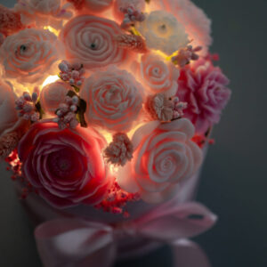 Pink bouquet with lights - Image 5