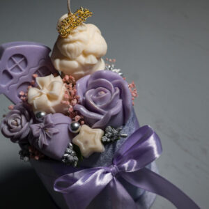 Lavender Frost – Αρωματική Κέρινη Λιλά Χριστουγεννιάτικη Σύνθεση - Image 3