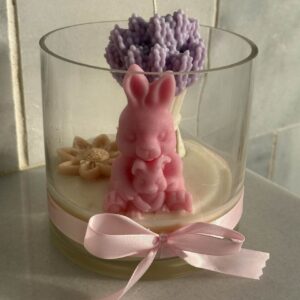 Spring Bunny Candle – Αρωματική Κέρινη Πασχαλινή Σύνθεση σε Γυάλα - Image 2