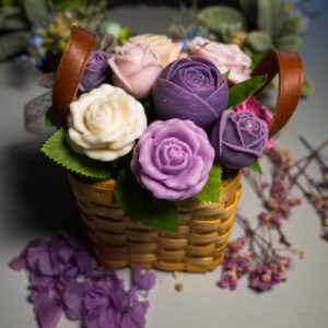 Rosé Harmony – Αρωματική Κέρινη Σύνθεση σε Καλαθάκι