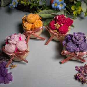 Ρομαντικό Μπουκέτο – Αρωματικό mini Κερί με Κέρινα Λουλούδια - Image 19