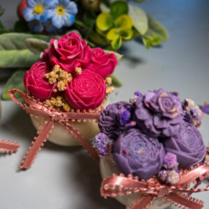 Ρομαντικό Μπουκέτο – Αρωματικό mini Κερί με Κέρινα Λουλούδια - Image 4