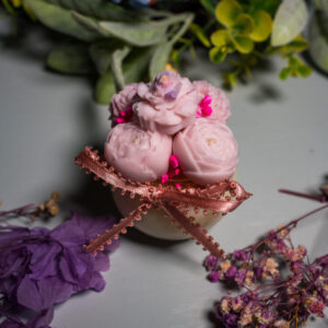 Ρομαντικό Μπουκέτο – Αρωματικό mini Κερί με Κέρινα Λουλούδια - Image 7