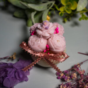 Ρομαντικό Μπουκέτο – Αρωματικό mini Κερί με Κέρινα Λουλούδια - Image 8