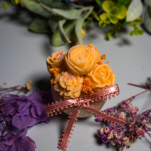 Ρομαντικό Μπουκέτο – Αρωματικό mini Κερί με Κέρινα Λουλούδια - Image 11