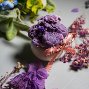 Ρομαντικό Μπουκέτο – Αρωματικό mini Κερί με Κέρινα Λουλούδια - Image 13