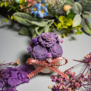 Ρομαντικό Μπουκέτο – Αρωματικό mini Κερί με Κέρινα Λουλούδια - Image 15