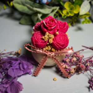 Ρομαντικό Μπουκέτο – Αρωματικό mini Κερί με Κέρινα Λουλούδια - Image 17