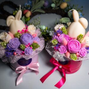 Κέρινη Πασχαλινή Σύνθεση Lavender Bunny Bloom - Image 9