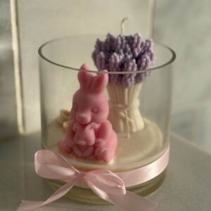 Spring Bunny Candle – Αρωματική Κέρινη Πασχαλινή Σύνθεση σε Γυάλα - Image 3