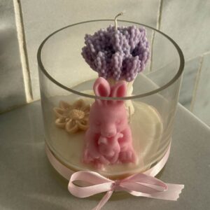 Spring Bunny Candle – Αρωματική Κέρινη Πασχαλινή Σύνθεση σε Γυάλα - Image 4