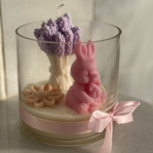 Spring Bunny Candle – Αρωματική Κέρινη Πασχαλινή Σύνθεση σε Γυάλα - Image 7